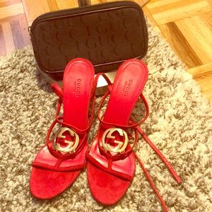 Gucci shoes and clutch combo